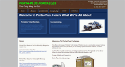 Desktop Screenshot of portaplusportables.com